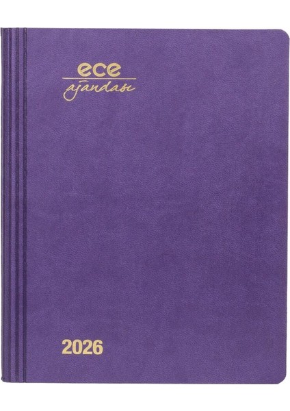 Ajandası Marmaris 2026 Mor - Günlük Çizgili 12X16