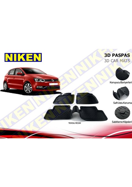 Vw polo 6r 3d havuzlu paspas 2009+ niken fiyatları
