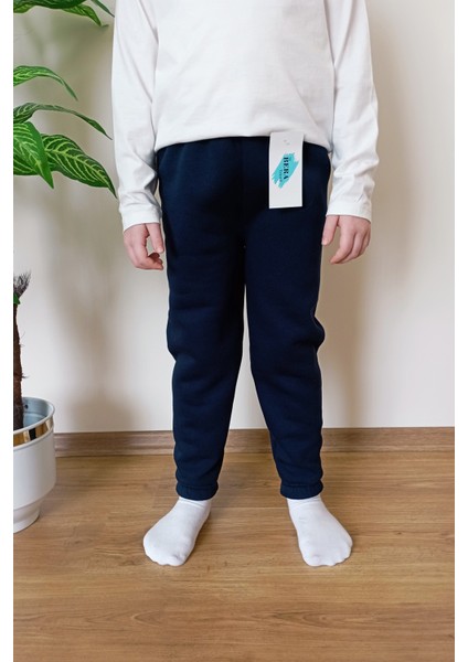 Çocuk Lacivert 3 Iplik Şardonlu Paçası Lastikli Eşofman Altı indirimleri