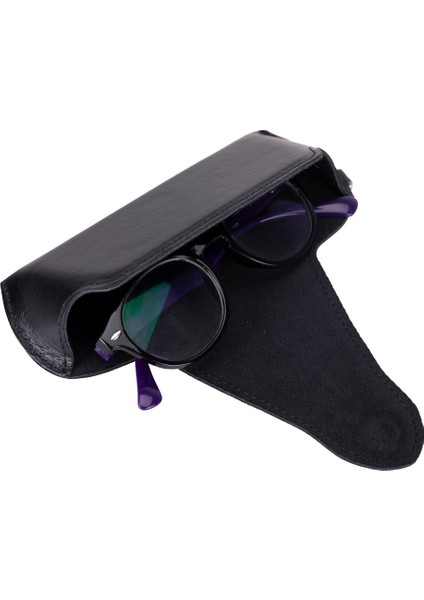 Riviera Deri Askılı Gözlük Kılıfı Parlak Siyah modelleri
