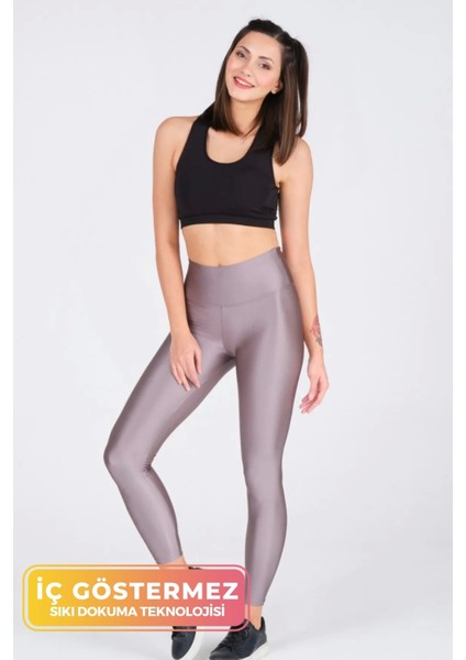 Enenstyle Fashıon Boutıque Kadın Konforlu Yeni Sezon Sporcu Modeli Yazlık Spor Taytı Fitness Gym Training Parlak Spor Tayt