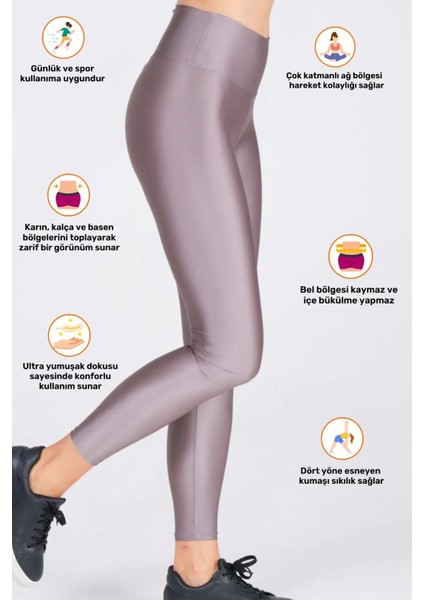 Enenstyle Fashıon Boutıque Kadın Konforlu Yeni Sezon Sporcu Modeli Yazlık Spor Taytı Fitness Gym Training Parlak Spor Tayt fiyatları