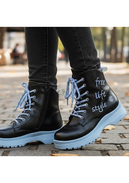 258 Ortopedik Bağcıklı Fermuarlı Kız Çocuk Bot Ayakkabı Kürklü Kız Çocuk Bot