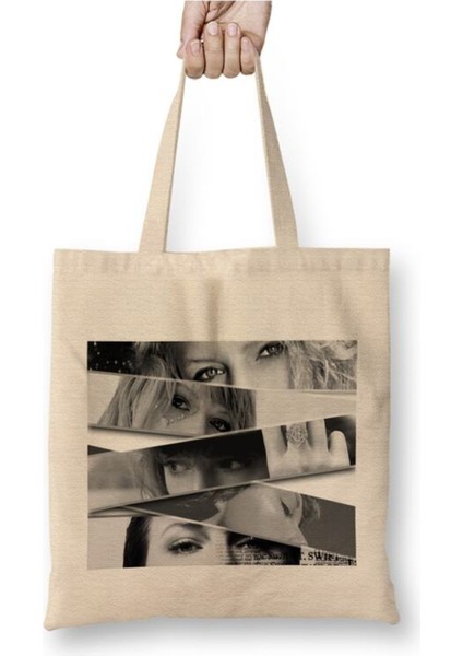 Taylor Swift Bez Çanta Uzun Saplı Alışveriş Çantası Plaj Çantası