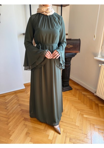 Şifon Volanlı Elbise 5088 fırsatları