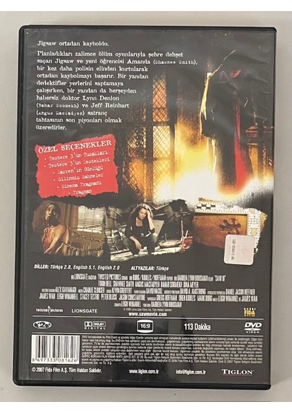 Saw Testere DVD (Orijinal Dönem Baskı Dvd) fiyatları