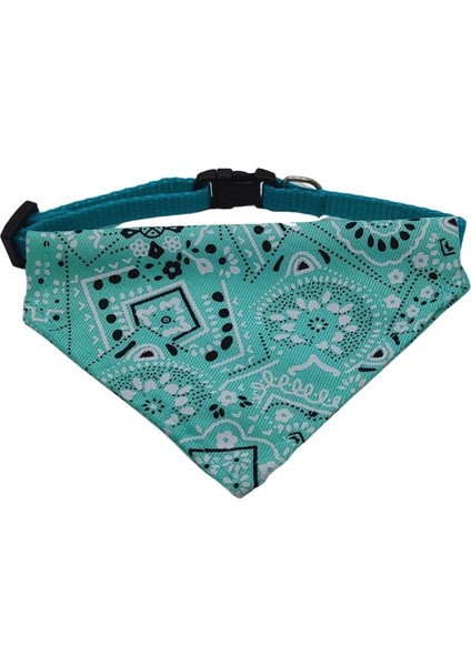 Üçgen Şeklinde, Ayarlanabilir Kedi ve Köpek Boyun Bandanası Su Yeşili Renk fiyatları