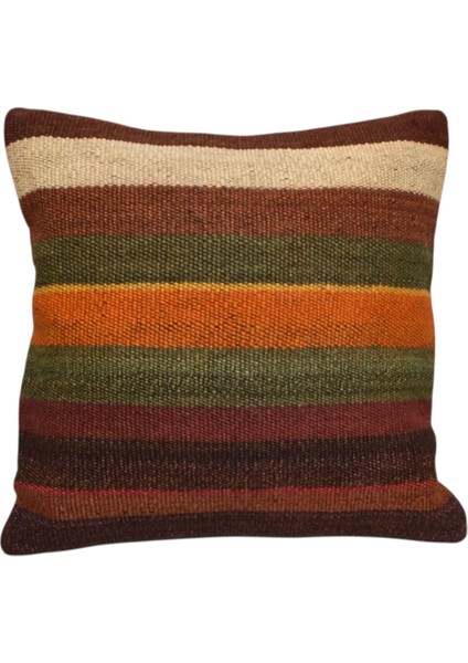 Yeni El Dokuma Dekoratif Kilim Kırlent Yastık Kılıfı 6534