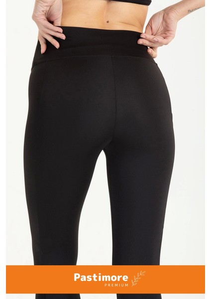 Enenstyle Fashıon Boutıque Yeni Sezon Iç Göstermez Cepli Yoga Taytı Sıkı Dokuma Teknolojisi Siyah Seamless Kadın Tayt indirimleri