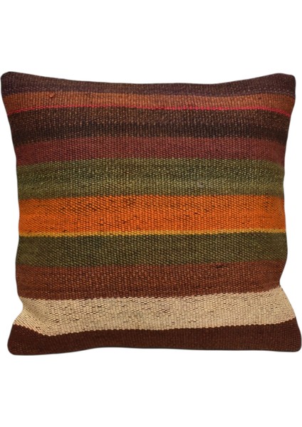 Yeni El Dokuma Dekoratif Kilim Kırlent Yastık Kılıfı 6552