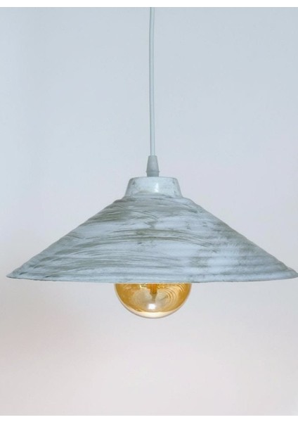 35 cm Sıvama Beyaz Sarı Patine