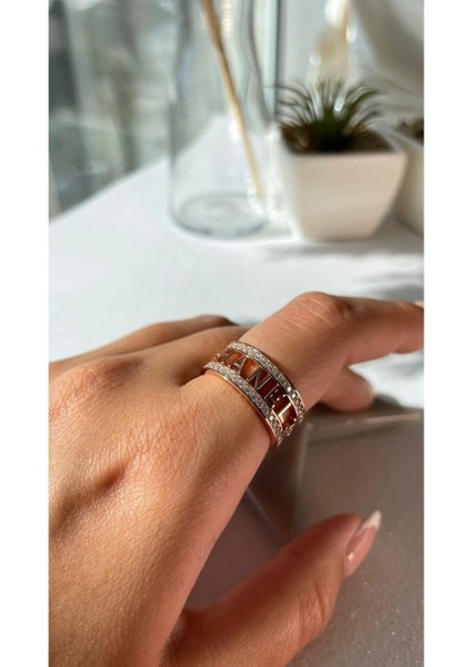 Özel Tasarım Rose Kaplama Yüksek Kalite Üretim Alyans Model 925 Ayar Gümüş Yüzük modelleri