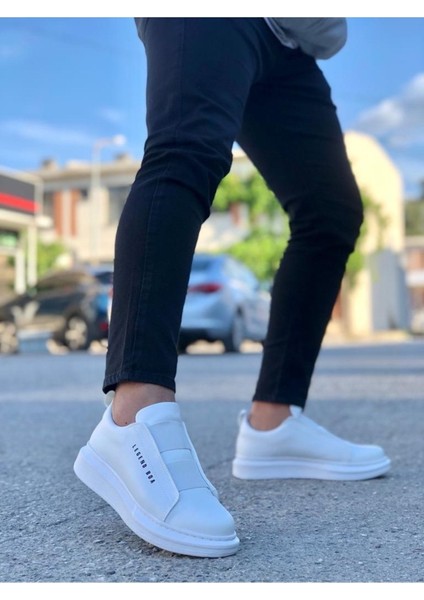 Kalın Yüksek Taban Çift Bant Erkek Günlük Ayakkabı Sneaker Spor Ayakkabı