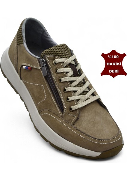 1751 Tam Ortopedik Taban Hakiki Deri Erkek Ayakkabı Fermuarlı Erkek Ayakkabı