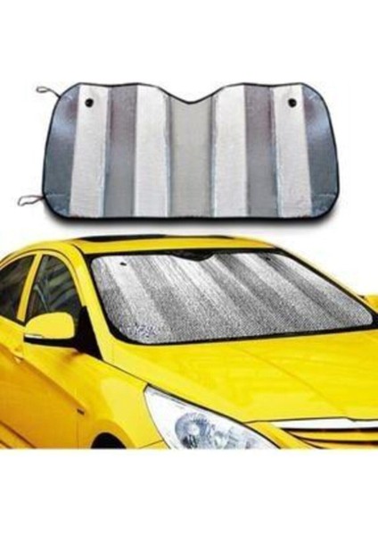 Araba Güneşliği Oto Ön Cam Güneşliği Parlak Metalize Katlanabilir Güneş Önleyici Branda Tr