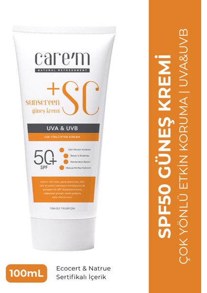 Yüksek Koruyucu Güneş Kremi Spf50 100ml