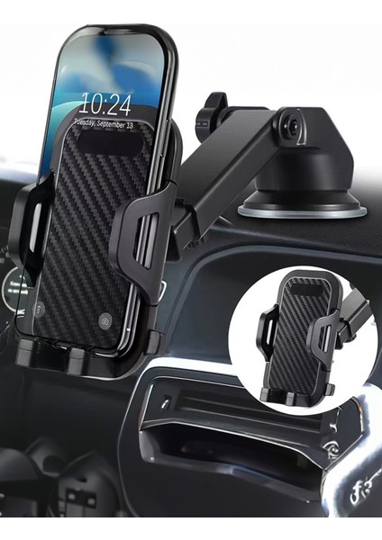 Teleskopik Telefon Tutucu 360 Derece Dönebilen Vantuzlu Araç Içi Telefon Tutucu 1450 Siyah Cam Tr fiyatları