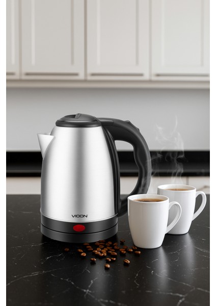 1.8 lt Elektrikli Su Isıtıcı Kettle 1500 W Paslanmaz Çelik