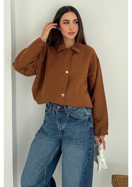 Kadın Fermuarlı Altın Düğmeli Mont– Structured Style fırsatları