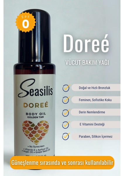 Doreé Bronzlaştırıcı Vücut Yağı - 100 ml indirimleri