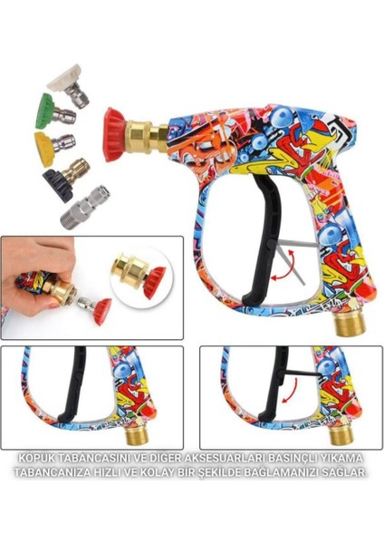 Tüm Bosch Aquatak Serisi ile Uyumlu Basınçlı Yıkama Makineleriyle Uyumlu Profesyonel Araç Yıkama Tabanca Seti modelleri