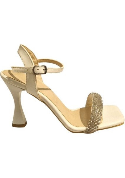 Kadın Taşlı Tek Bant Ayakkabı Beyaz - 40