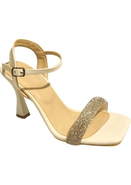 Kadın Taşlı Tek Bant Ayakkabı Beyaz - 40 fiyatları