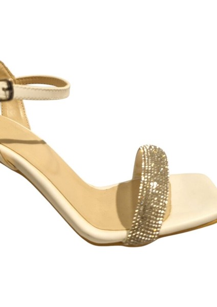 Kadın Taşlı Tek Bant Ayakkabı Beyaz - 40 modelleri