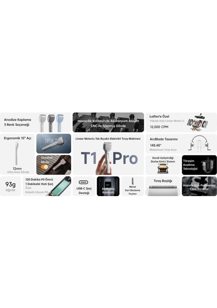 T1 Pro Tıraş Makinesi ve Sakal Düzeltici