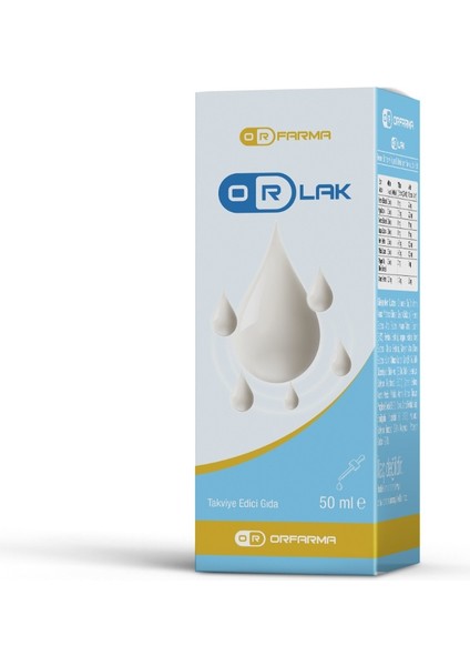Or-Lak Süt Artırıcı Damla Rezene ve Roybos Ekstraktı ile 15 Damla Portakal Aromalı