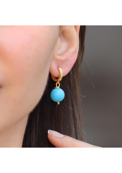 Turkuaz Toplu Halka Gold Gümüş Küpe fiyatları