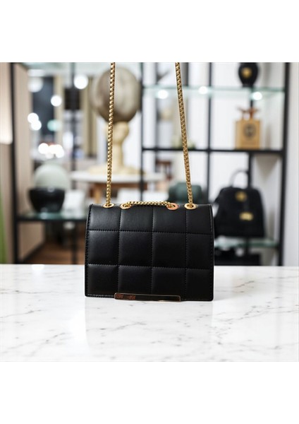 Gold Zincirli Kapitone Omuz Kadın Çanta