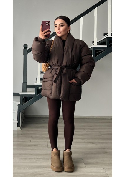 Kahve Ayaktan Geçmeli(Füzo) Tayt