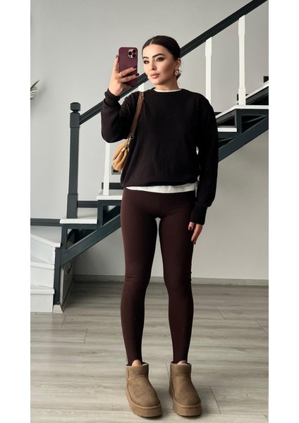 Kahve Ayaktan Geçmeli(Füzo) Tayt fiyatları