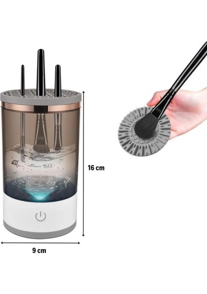USB Şarjlı Makyaj Fırçası Temizleyici Aparat Hızlı Kurutmalı, Çok Yönlü Fırça Temizleyici (5067) fırsatları