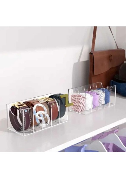 5 Bölmeli Premium Pleksi Kemer Organizer (Kemer Düzenleyici) fiyatları