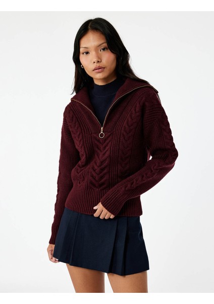 Bordo Kadın Kazak 6WAL90115HT fiyatları