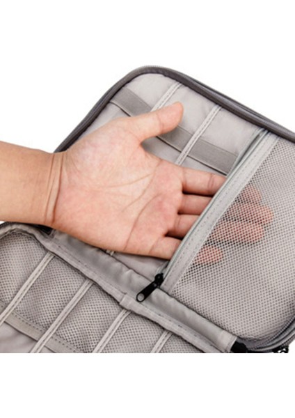 Yolıno QY-A013 Taşınabilir Seyahat Dijital Aksesuar Taşıma Çantası Veri Kablosu Güç Bankası Telefon Fermuarlı Saklama Çantası - Lacivert (Yurt Dışından) modelleri