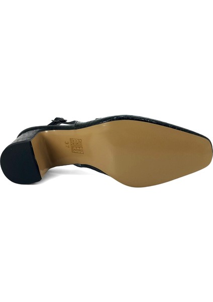 6550 25KA Kadın Klasik Ayakkabı Kroko Siyah fırsatları