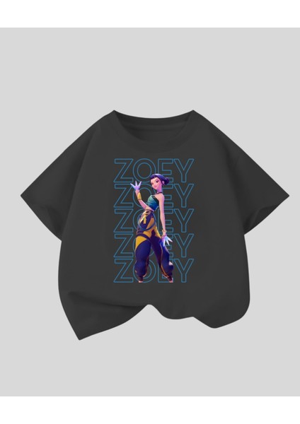 Kpop Demon Hunterix Kids Design Unisex Oversize T-Shirt