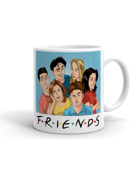 Friends Illustrasyon Kupa Bardak