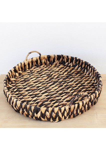 Mylamp Siyahi Dekoratif Siyah & Doğal Renk Büyük Boy Su Sümbülü Tepsi 51X7 cm indirimleri