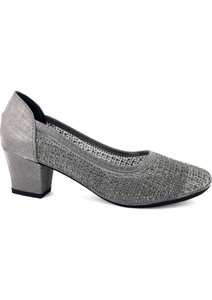 86005 25KA Kadın Abiye Ayakkabı Platin fiyatları