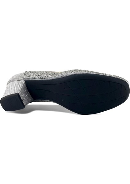 86005 25KA Kadın Abiye Ayakkabı Platin fırsatları