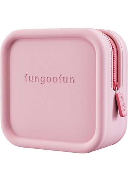 Fungoofun Fare Kablosu Güç Bankası Saklama Çantası Düzenleyici Aksesuarlar Kare Şekilli Eva Taşıma Çantası - Pembe (Yurt Dışından)
