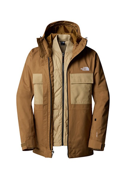 M Fourbarrel Triclimate Jacket Erkek Outdoor Kayak Montu NF0A7WYFWK21 Kahverengi