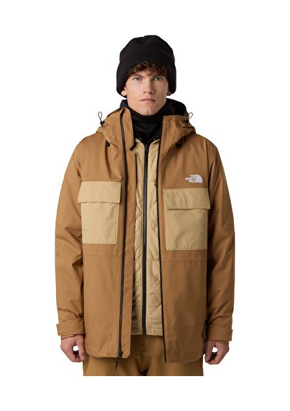 M Fourbarrel Triclimate Jacket Erkek Outdoor Kayak Montu NF0A7WYFWK21 Kahverengi indirimleri