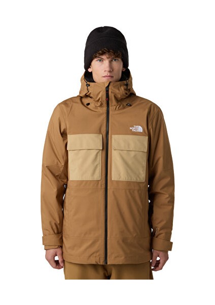 M Fourbarrel Triclimate Jacket Erkek Outdoor Kayak Montu NF0A7WYFWK21 Kahverengi