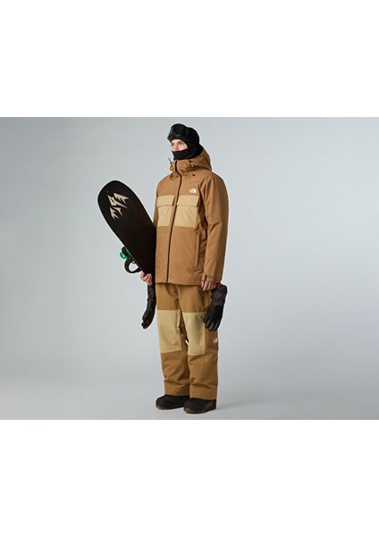 M Fourbarrel Triclimate Jacket Erkek Outdoor Kayak Montu NF0A7WYFWK21 Kahverengi