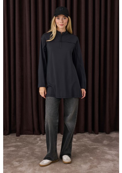 Roba Detaylı Sweat Siyah